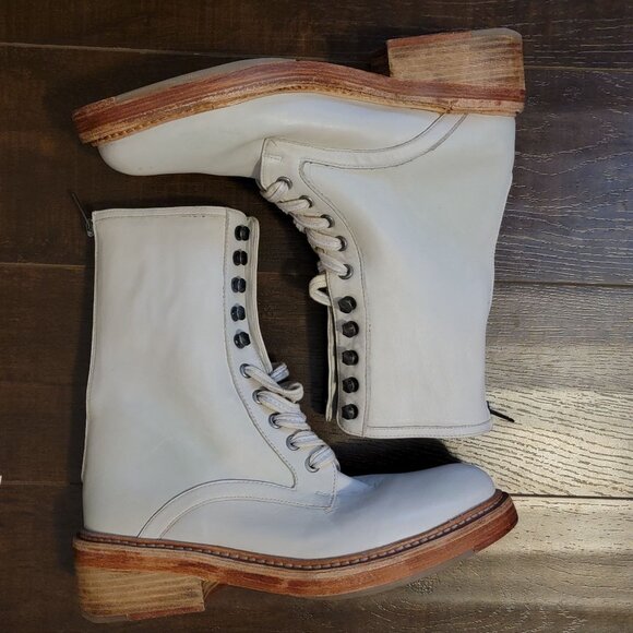 NEW Free People Santa Fe Lace up Boots Womens 8 Boho Cottagecore Y2K Rustic - Picture 5 of 9
